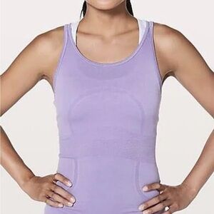 lululemon swiftly tech strappy back “I run for cheese”